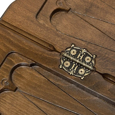 Нарды резные "Армянский узор 4" с ручкой 60, Haleyan