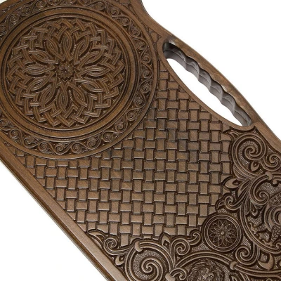 Нарды резные "Армянский узор 6" с ручкой 60, Haleyan