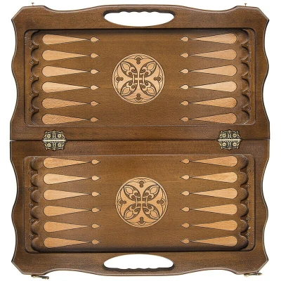 Шахматы + нарды резные "Афинские" 50 с ручкой, Haleyan