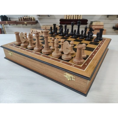 Шахматы ларец Этюд дуб большие