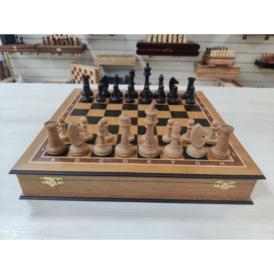 Шахматы ларец Этюд дуб большие