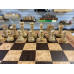 Шахматы с выдвижными ящиками эвкалипт/карельская береза