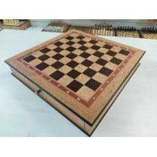 Шахматная доска с ящиками ларец Эвкалипт