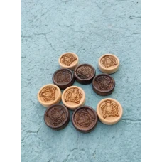 Фишки для нард и шашек резных ручной работы, 26 мм