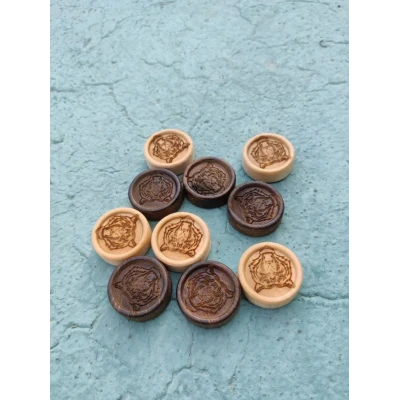 Фишки для нард и шашек резных ручной работы, 26 мм