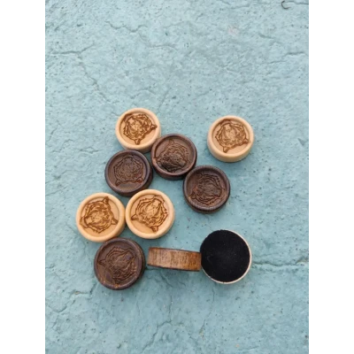 Фишки для нард и шашек резных ручной работы, 26 мм