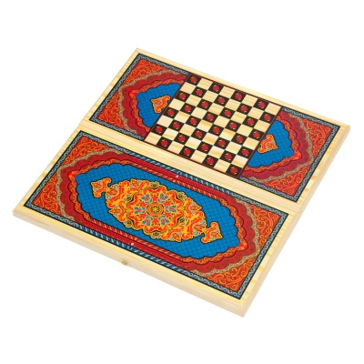 Нарды Синий узор средние 