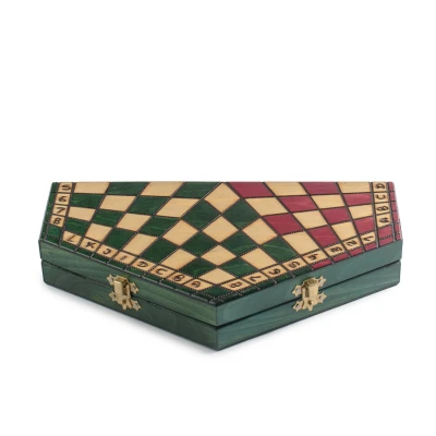 Шахматы цветные на троих малые