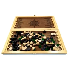 Шахматы нарды шашки Классика дуб шпонированные