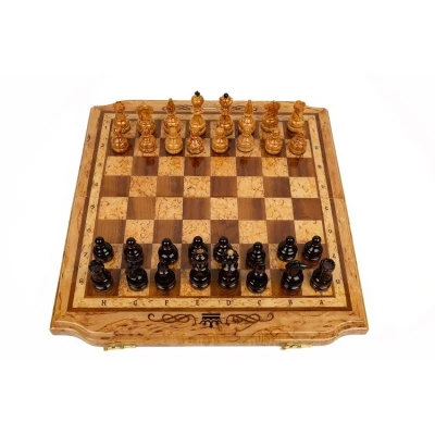 Шахматы из карельской березы Дорожные