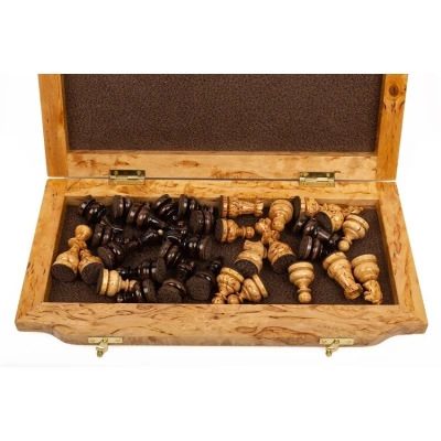 Шахматы из карельской березы Дорожные