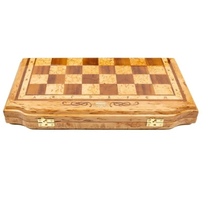 Шахматы из карельской березы Дорожные