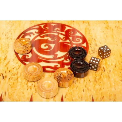 Нарды Пламенный Дракон (карельская береза)