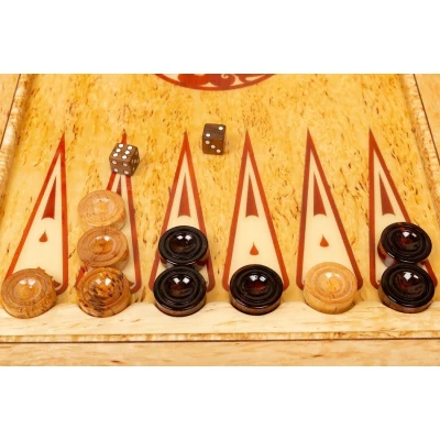 Нарды Пламенный Дракон (карельская береза)