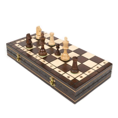 Шахматы деревянные Стаунтон 40 с утяжелением для детей и взрослых