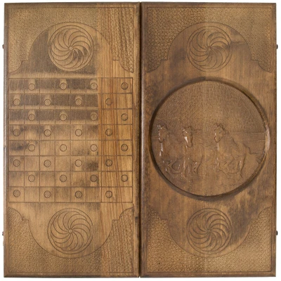 Нарды резные Тройка Лошадей, Ustyan, Армения