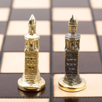 Шахматы подарочные Русские Бронза