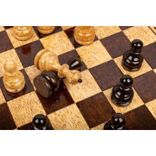 Шахматы Цезарь из карельской березы