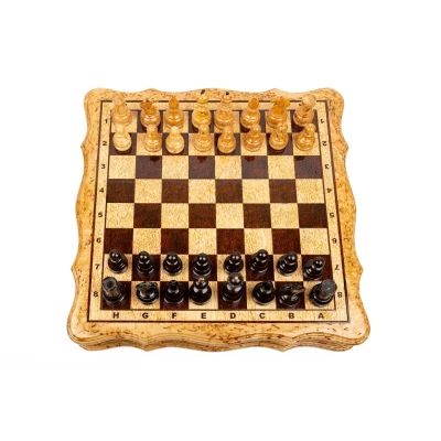 Шахматы Цезарь из карельской березы