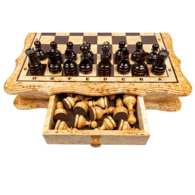 Шахматы Цезарь из карельской березы