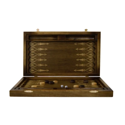 Нарды резные Герб России патина