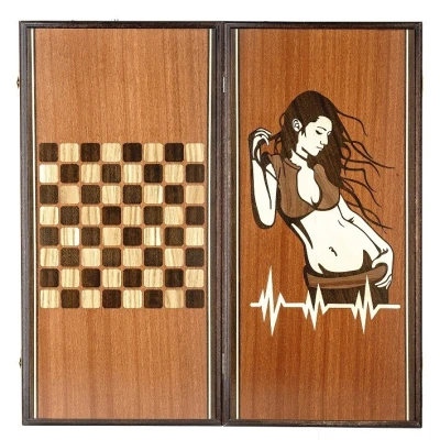 Нарды Девушка маркетри