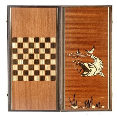 Нарды Рыбалка маркетри