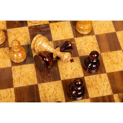 Шахматы Элеганс  (карельская береза)