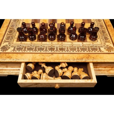 Шахматы Элеганс  (карельская береза)