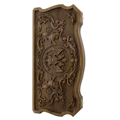 Нарды Герб РФ резные бук