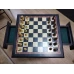 Шахматный стол из мореного дуба (без фигур)