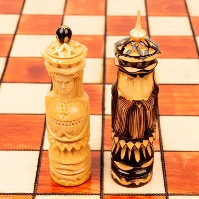 Шахматы резные Немцы складные большие