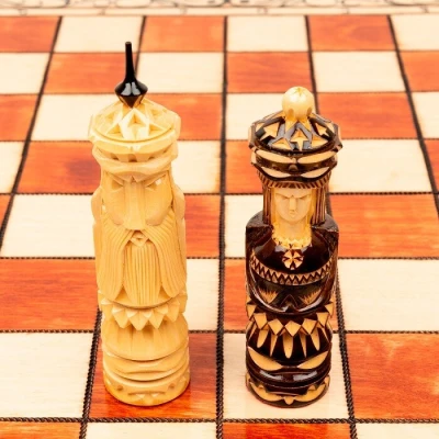 Шахматы резные Немцы складные большие