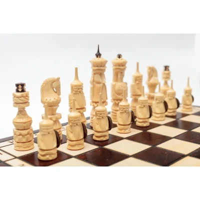 Шахматы резные Ледовая битва большие