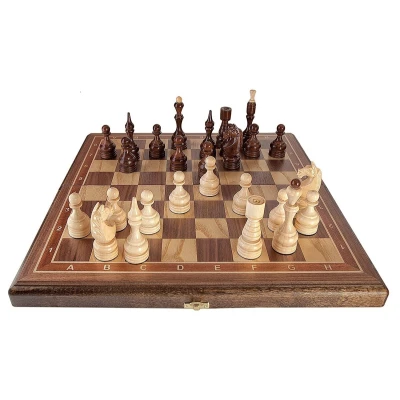 Шахматы Бастион орех средние