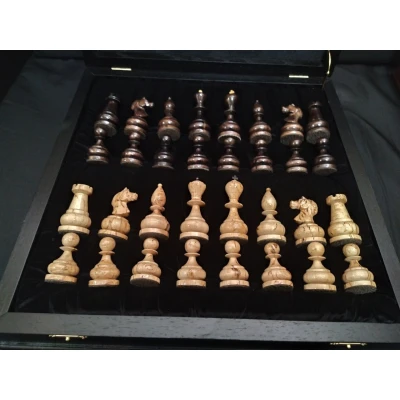 Шахматы карельская береза/моренный дуб