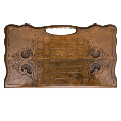 Нарды резные Лошадь с ручкой большие, Haleyan