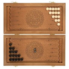 Нарды кожаные Питон коричневые средние