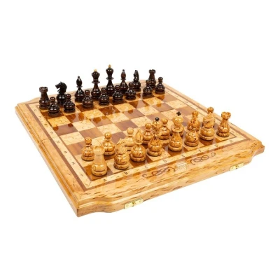 Шахматы из карельской березы Дорожные