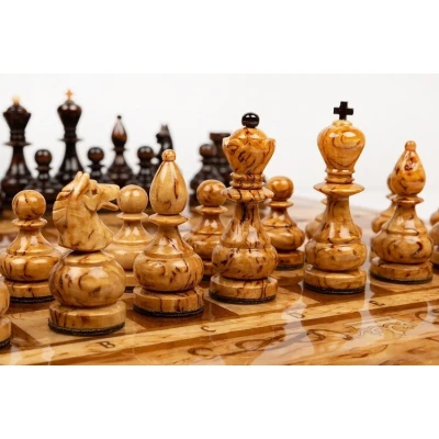 Шахматы из карельской березы Дорожные