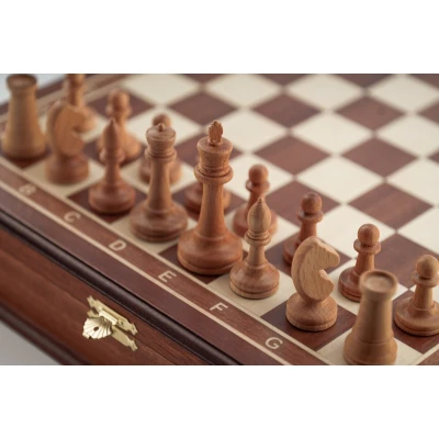 Шахматы ларец Этюд махагон средние