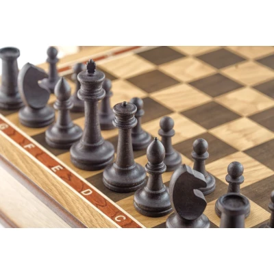 Шахматы ларец Этюд дуб большие