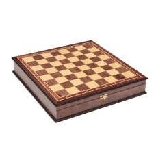 Шахматный ларец Турнирный без фигур орех 40 с ячейками