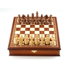 Шахматы ларец Дебют махагон средние