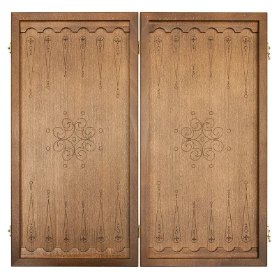 Нарды кожаные Бронза светлая средние