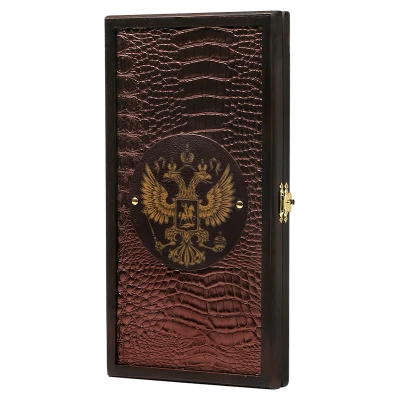 Нарды кожаные Герб России малые