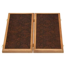 Нарды кожаные Питон коричневые средние