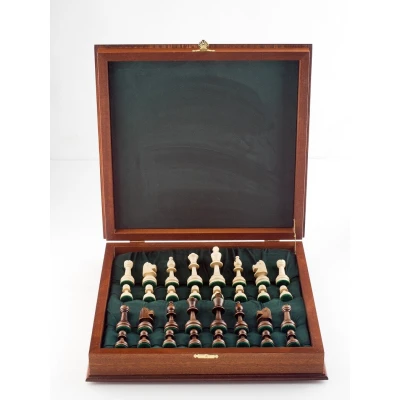 Шахматы ларец Рапид махагон средние