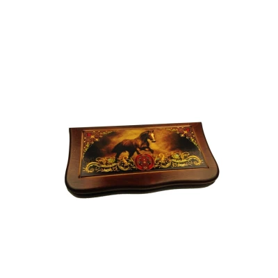 Нарды резные с рисунком "Вороной"