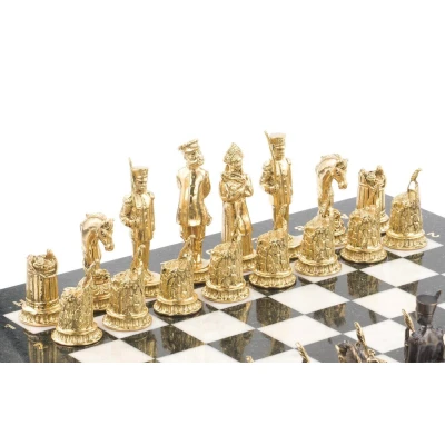 Шахматы Российская Империя мрамор/змеевик 